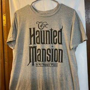 Disney : Grey men’s plain and simple haunted mansion graphic tee shirt
